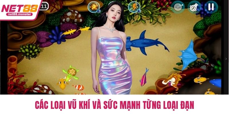 Các loại vũ khí và sức mạnh từng loại đạn